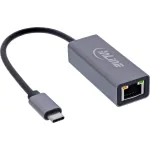 InLine 33380Q RJ-45 adapteris USB Type-C vyri&scaron;kas 1 Gbit/s pilkas