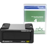I&scaron;orinis RDX diskų rinkinys Tandberg Data O-T su 4 TB kietuoju disku, USB 3.2 Gen 1, juodas, 260 MB/s