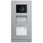 Vaizdo domofono lauko blokas Busch-Jaeger A21381P1-S-03, sidabrinis, nerūdijančio plieno korpusas, mygtukai, 135&times;29&times;277 mm