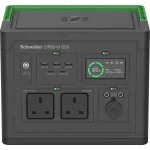 APC SE OffGrid Portable Power Station 500 - ne&scaron;iojama elektrinė stotelė, Li-Ion baterija, LCD ekranas, 2x UK lizdai, 3x USB-A, 2x USB-C, 3x 12V, belaidis įkroviklis