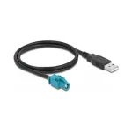 DeLOCK HSD Z laidas, moteri&scaron;kas, į USB 2.0 Type-A, vyri&scaron;kas, 1 m