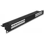 DeLOCK 66876 skydinė plok&scaron;tė 1U Cat6a juoda metalinė