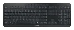 Klaviatūra Cherry Stream Ultimate &ndash; pilno dydžio, USB, RF belaidis ir Bluetooth, QWERTY anglų, LED ap&scaron;vietimas, juoda