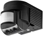 PIR judesio detektorius Goobay Black 96001, sieninis, 180&deg;, 12 m, IP44