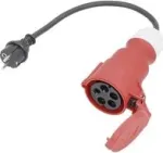 Maitinimo adapterio laidas AS Schwabe 61371, 16 A, 0,3 m, juodas