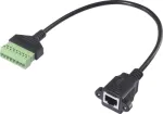 Renkforce RJ45 tinklo adapterio kabelis [1x RJ45 lizdas 8p8c &ndash; 1x gnybtinis jungimas] 30 cm (RF-6443976)
