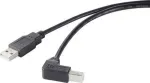 Renkforce RF-4613068 USB kabelis 0,5 m USB 2.0 USB A USB B juodas (RF-4613068)