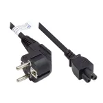 Netzkabel Schutzkontakt-Stecker Typ E+F (CEE 7/7, gewinkelt) an C5 (gerade) f&uuml;r Notebook, schwarz, 0,75 mm&sup2;, 3 m, Good Connections&reg; (P0105-S030)