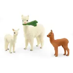 Schleich WILD LIFE Alpakų rinkinys &ndash; suaugęs ir du jaunikliai, 3-8 metams, ruda, balta
