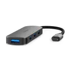 Nedis USB-Hub 1x USB-C&trade; &ndash; 4x USB-A, 4 prievadai, USB 3.2 Gen1, maitinamas per USB, 5 Gbps (CCGB64220GY01)