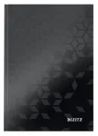 Leitz Notebook WOW A5 linijinis kietu vir&scaron;eliu 90g/80lapų, ra&scaron;tas, juoda