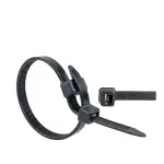 WKK užveržiamasis kabelio rai&scaron;tis 370 mm 7,60 mm juodas UV stabilizuotas 100 vnt.