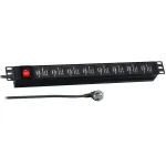 EFB Elektronik EK631USB.1 19 inch 1U Rackmount USB Įkrovimo PDU - 16 USB prievadų, CEE 7/7 įvadas, juoda