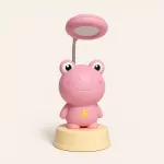Kiddyz NL2 Space Froggy vaiki&scaron;kas naktinis &scaron;viestuvas ir stalinė lempa (20x10 cm) su USB maitinimu ir pie&scaron;tukų galąstuvu, rožinė