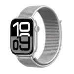 Crong Nylon Sport Loop, skirta Apple Watch 38/40/41/42 mm (Silver Grey)