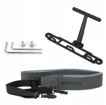 SUNNYLIFE Kaklo ir peties diržo laikiklis, skirtas DJI RC 2 / RC 1 nuotolinio valdymo pultui &ndash; juodas nailoninis audinys su aliuminio lydinio kabliais
