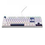 Machenike K500B-B87 Wired Mechanical Gaming Keyboard, 87-Key TKL, Red Switch, RGB Backlight, White