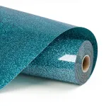 LOKLIK Glitter Heat Transfer Vinyl - Light Blue - 30.5 x 90 cm (12 inch x 3 ft) - 1 Roll