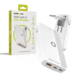 Mobile Origin 65W GaN Slim Dual USB-C Single USB-A Wall Charger, White