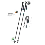 Komperdell Fx Lite Carbon Vario Approach ėjimo lazdos, mėlynos