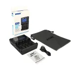 XTAR VC4 buitinių baterijų įkroviklis su USB