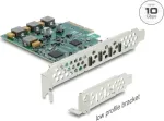 Delock PCI Express x4 kortelė su 4 x USB Type-C&trade; 10 Gbps &ndash; Low Profile formato