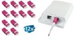 LogiLink LC Duplex OM4 flangeless &scaron;viesolaidžio movų rinkinys, violetinis, 2x LC Duplex, SC-Simplex anga