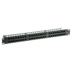 DELTA ENERGY SYSTEMS PP-48/RJ/6C 48 prievadų Cat6 UTP skydinė plok&scaron;tė, 1U 19 colių montavimui į stovą, juoda