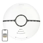 MOES WSS-S-SSD-A Wi-Fi fotoelektrinis dūmų detektorius su Tuya programėlės prane&scaron;imais, 85dB sirena, maitinamas CR123A baterija, veikia su Alexa ir Google Assistant, baltas