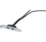 Exertis Connect USB 2.0 prailginimo kabelis, USB-A ki&scaron;tukas į USB-A lizdą, 0,25 m, juodas 146697