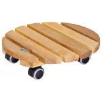 WAGNER Multiroller ERLE soft rund &Oslash;34cm augalų vežimėlis, masyvo alksnio mediena, 100 kg, 3 pasukamosios ratukės, apsaugantis grindis 20026201