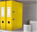 Leitz 180&deg; WOW A4 dokumentų segtuvas su svirtimi, geltonas, 80 mm nugarėlė, 600 lapų, kartoninis, 10050016
