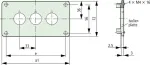 Eaton M22-E4 montavimo plok&scaron;tė 4 valdymo įtaisams, antracito spalvos 216545
