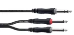 Cordial 14878 audio Y-adapterio kabelis 6,3 mm stereo jack į 2x 6,3 mm mono jack 3 m juodas