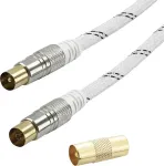 Vivanco SAT antenos jungties kabelis 3 m baltas (VVACABMF300HQW)