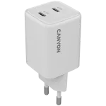 Canyon CU45CC GaN 45 W maitinimo adapteris su 2 PD lizdais, baltas (CNS-CUW45CC)