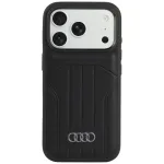Audi sintetinės odos &bdquo;MagSafe&ldquo; dėklas &bdquo;iPhone 18 Pro&ldquo; / &bdquo;17 Pro&ldquo;, juodas