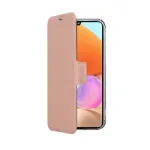 SCREENOR Clever apsauginis dėklas Samsung Galaxy A25 5G &ndash; rožinis, ekologi&scaron;ka oda