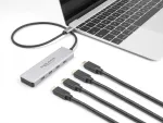 DeLOCK USB Type-C HUB 10 Gbps 4 prievadai aliumininis pilkas