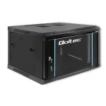 Qoltec 54465 pakabinama 19 colių įrangos spinta 6U, 600 x 370 x 600 mm, durys i&scaron; grūdinto stiklo, SPCC plienas
