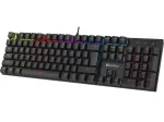 Sandberg 640-31 mechaninė žaidimų klaviatūra, USB, su ap&scaron;vietimu, mėlyni jungikliai, QWERTZ voki&scaron;ka