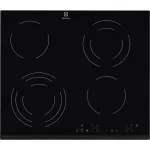 Elektrinė kaitlentė Electrolux EHF6343FOK, juoda, įmontuojama, 60 cm, keraminė, 4 zonos