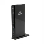 TERRA MOBILE dokavimo stotelė 732 USB-A/C Dvigubas Ekranas su 5V/4A maitinimo adapteriu ir USB-A/C kabeliu ne&scaron;iojamiesiems kompiuteriams (1480379)