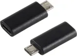 Lyties keitiklis S/CONN 14-05019 USB 2.0 MicroB į USB 3.1 C juodas