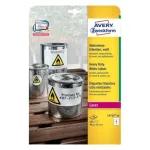 Lipnus etiketės Avery L4715-20 balti apvalinti stačiakampiai