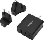 Ansmann USB įkroviklis kelioninis TC315 / 3 A / 15,5 W / 3 prievadų USB įkroviklis 15.5 W USB-A lizdas Smart IC juodas vidaus patalpoms (1001-0178)