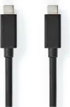 Nedis USB-C&trade; laidas | USB 3.2 Gen 2x2 | USB-C&trade; ki&scaron;tukas &ndash; USB-C&trade; ki&scaron;tukas | 100 W | 4K@60Hz | 20 Gbps | nikeliuotas | 2,00 m | Apvalus | PVC | Juoda | Dėžutė