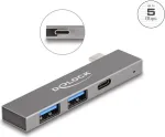 DeLOCK 3 prievadų plonas USB &scaron;akotuvas, USB Type-C, 5 Gbps, 2x Type-A