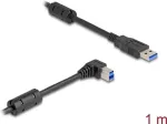 DeLOCK USB kabelis Type-A ki&scaron;tukas į Type-B ki&scaron;tuką 90&deg; kampu 1 m