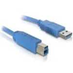 USB kabelis DeLOCK USB 3.0 A-B ki&scaron;tukas/ki&scaron;tukas 1 m mėlynas